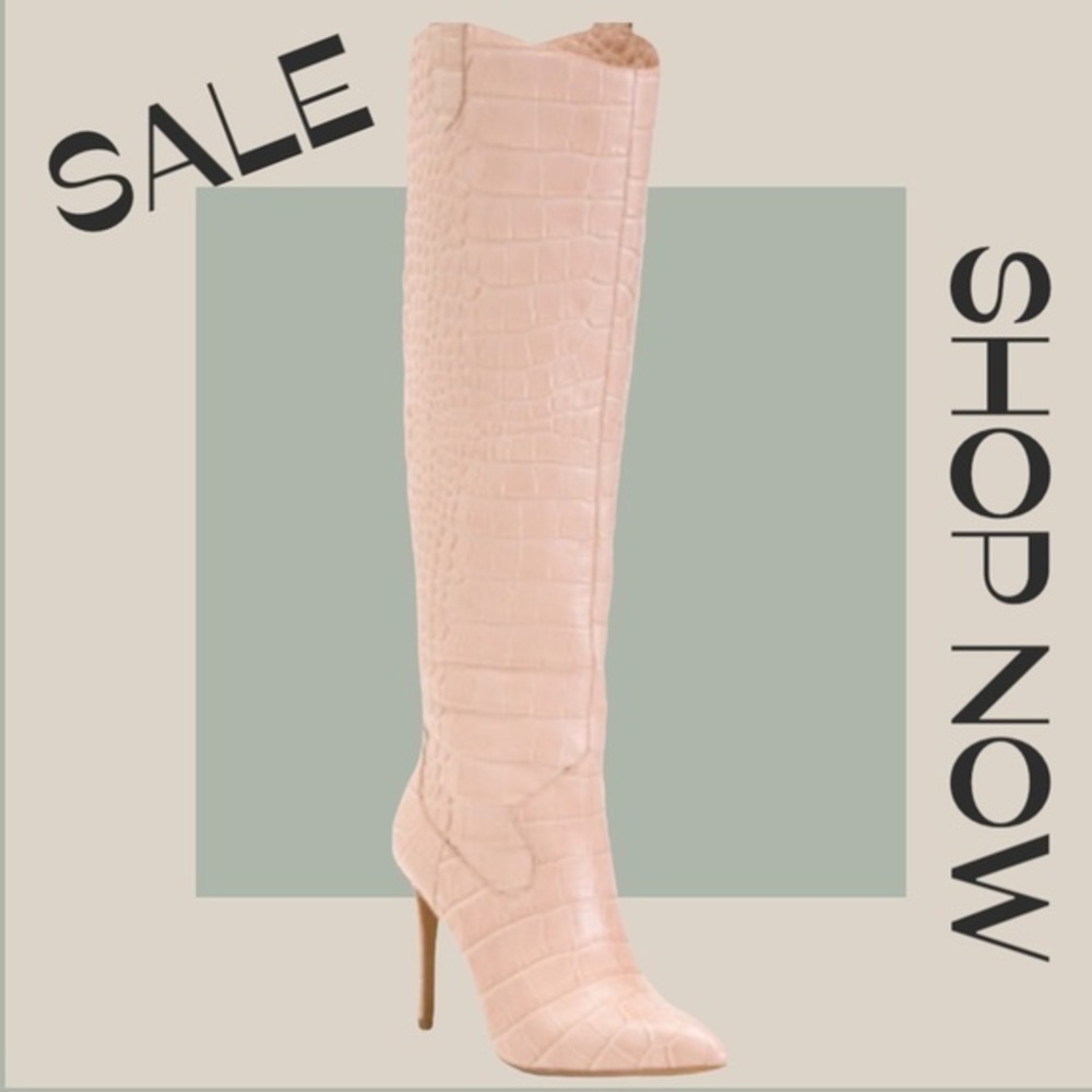 Off White Heeled Boots